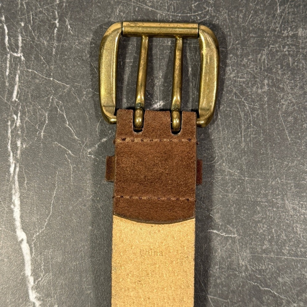 Vintage‎ Calvin Klein Jeans Suede Belt | Medium 32W Size 14 | Brown Rhinestone - Picture 7 of 11